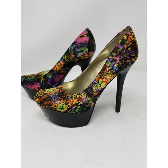 Carlos Santana Destiny Platform Stiletto Floral 7 - Picture 1 of 10